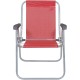 Silla Alta Bel Aluminio Lazy Rojo