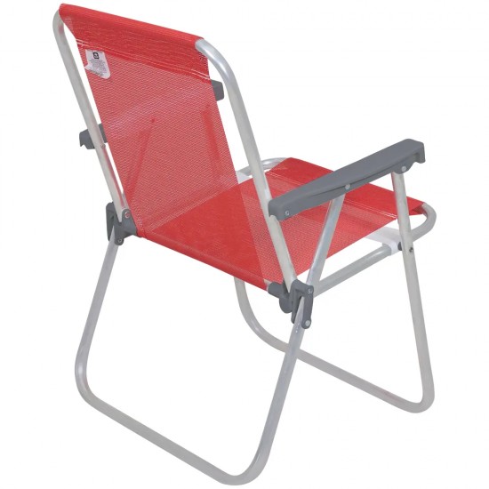 Silla Alta Bel Aluminio Lazy Rojo