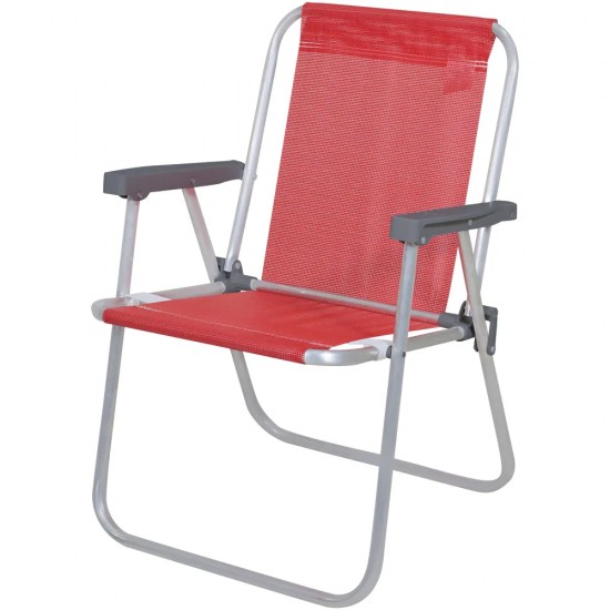 Silla Alta Bel Aluminio Lazy Rojo