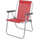 Silla Alta Bel Aluminio Lazy Rojo