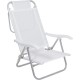 Silla Reclinable Bel Aluminio 6 Pos. Blanco