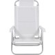 Silla Reclinable Bel Aluminio 6 Pos. Blanco