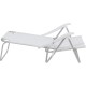Silla Reclinable Bel Aluminio 6 Pos. Blanco
