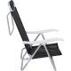 Silla Reclinable Bel Aluminio 6 Pos. Negro