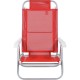 Silla Reclinable Bel Aluminio 6 Pos. Rojo