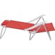 Silla Reclinable Bel Aluminio 6 Pos. Rojo