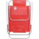 Silla Reclinable Bel Aluminio 6 Pos. Rojo