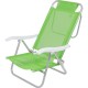 Silla Reclinable Bel Aluminio 6 Pos. Verde