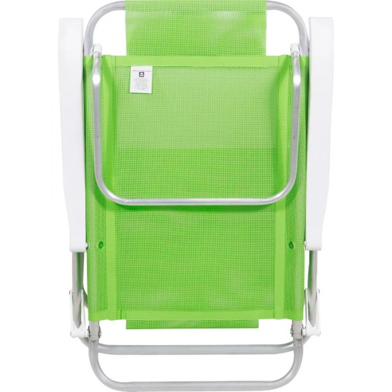 Silla Reclinable Bel Aluminio 6 Pos. Verde