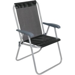 Silla Alta Bel Aluminio Comfort Negro