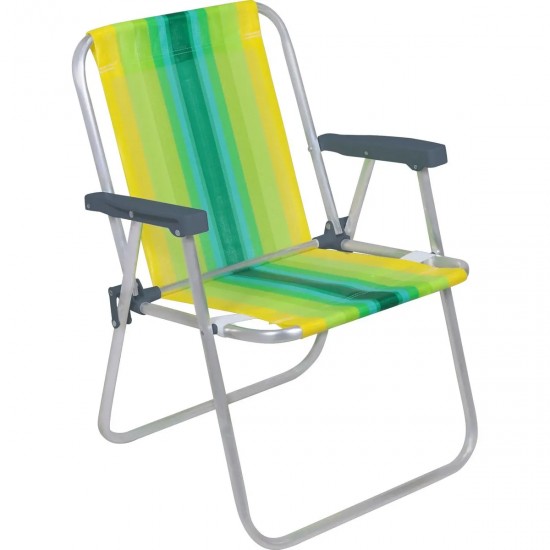 Silla Alta Bel Aluminio Rayas Verde