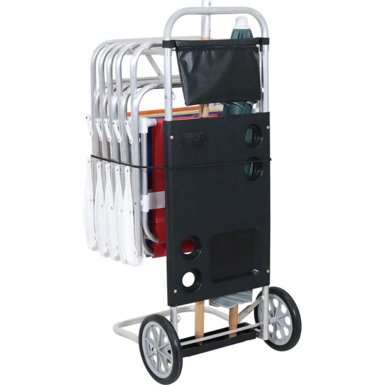 Carro Bel Mesa Playero Plegable Negro