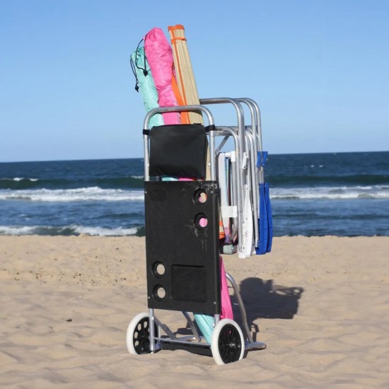 Carro Bel Mesa Playero Plegable Negro