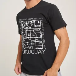 Camiseta Mapa Nuevo Negra