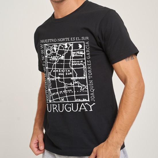 Camiseta Mapa Nuevo Negra Camiseta Mapa Nuevo Negra