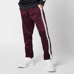 Pantalon Deportivo Niu00f1o Bordeaux/Blanco