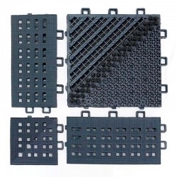 Esquinero Piso Felpudo Encastrable Negro