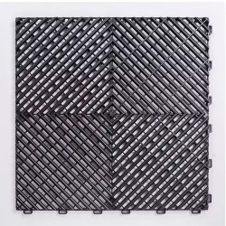 Piso Plástico Encastrable 40x40cm Negro