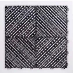 Piso Plástico Encastrable 40x40cm Negro