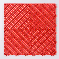 Piso Plástico Encastrable 40x40cm Rojo