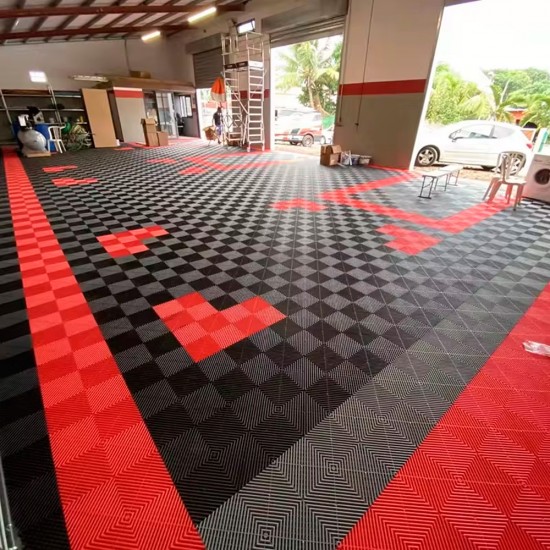 Piso Plástico Encastrable 40x40cm Rojo Piso Plástico Encastrable 40x40cm Rojo