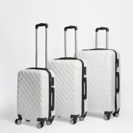 Set Valijas Abs 20" 24" 28" Blanco