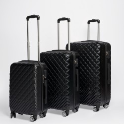 Set Valijas Abs 20" 24" 28" Negro