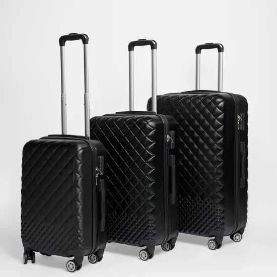 Set Valijas Abs 20" 24" 28" Negro