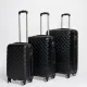 Set Valijas Abs 20" 24" 28" Negro