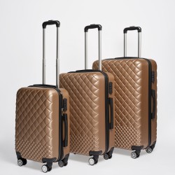 Set Valijas Abs 20" 24" 28" Dorado