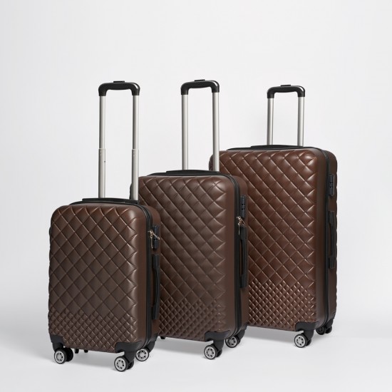 Set Valijas Abs 20" 24" 28" Marrón Set Valijas Abs 20" 24" 28" Marrón