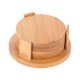 Set 4 Posavasos con Soporte Diametro: 9.5cm Bamboo p/laser