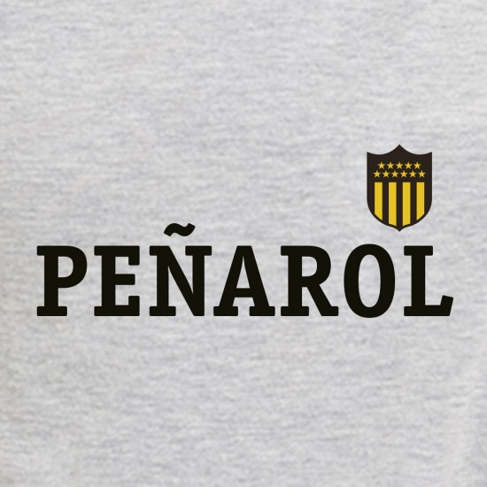 Camiseta Peñarol escudo negro/gris mel