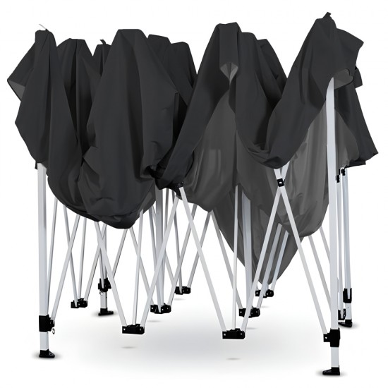 Gazebo Plegable 3X3 Filtro UV 50+ Negro Gazebo Plegable 3X3 Filtro UV 50+ Negro