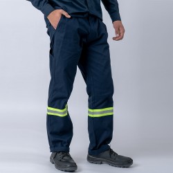Pantalón Básico SW Workwear con Reflectivo Azul
