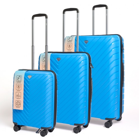 Set Valijas Polipropileno Premium 20" 24" 28" Celeste Set Valijas Polipropileno Premium 20" 24" 28" Celeste