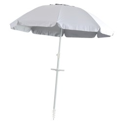 Sombrilla de Playa con Anclaje 2m Blanco