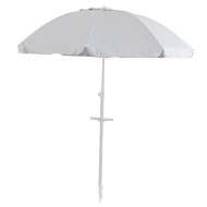 Sombrilla de Playa con Anclaje 2m Blanco