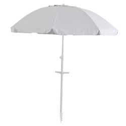 Sombrilla de Playa con Anclaje 2m Blanco