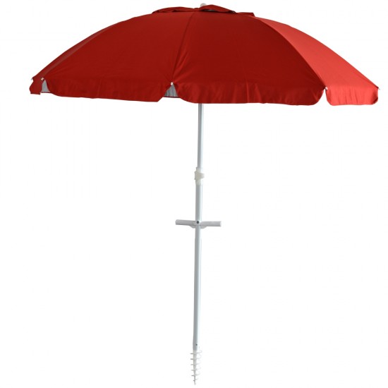 Sombrilla de Playa con Anclaje 2m Rojo