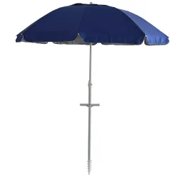 Sombrilla de Playa con Anclaje 2m Azul Marino Series