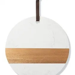 Tabla Combinada Para Grabar Redonda Acacia 30cm